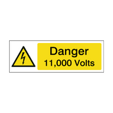 11000 Volts Safety Sign - PVC Safety Signs
