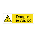 110 Volts DC Safety Sign | PVC Safety Signs