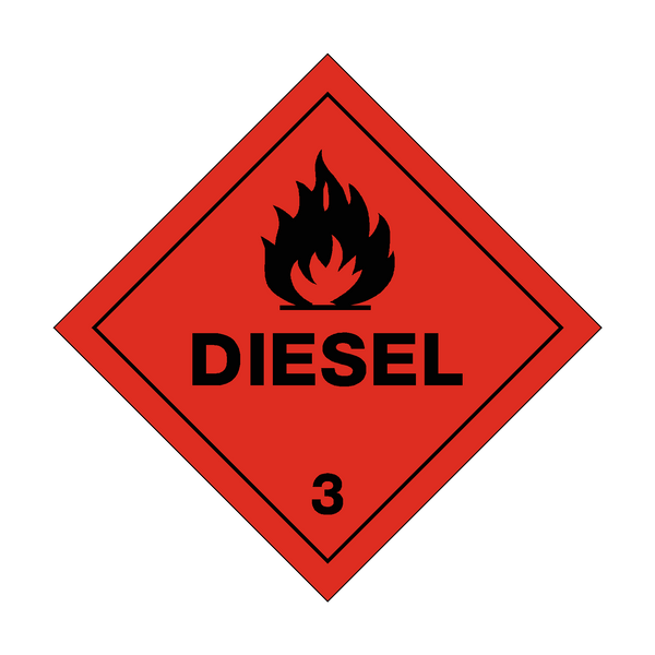 Diesel 3 Sign | PVC Safety Signs