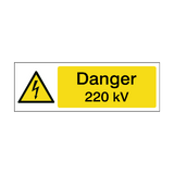 220 kV Safety Sign | PVC Safety Signs