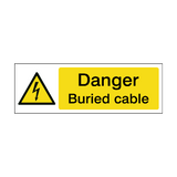 Buried Cables Safety Sign - PVC Safety Signs