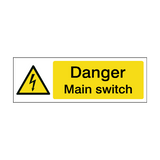 Main Switch Safety Sign - PVC Safety Signs