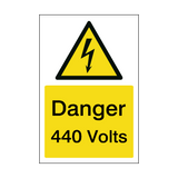 440 Volts Sign - PVC Safety Signs