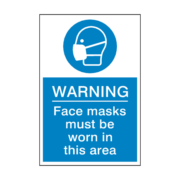 Masks Must Be Worn Sign - PVC Safety Signs