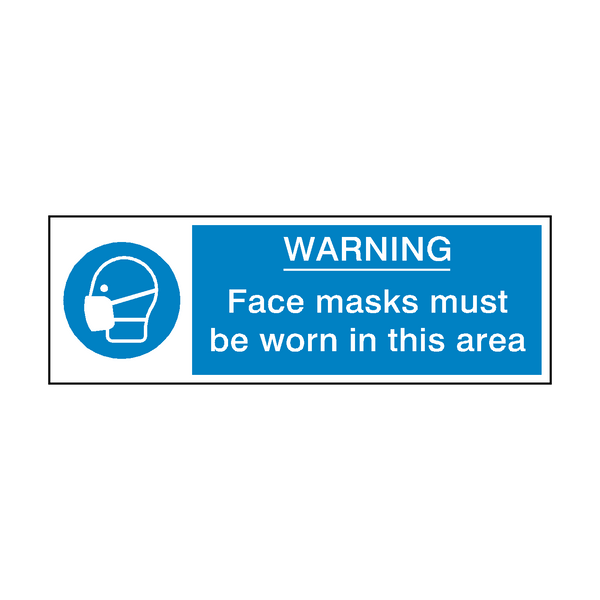 Masks Must Be Worn Mandatory Sign - PVC Safety Signs