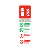 Foam Spray Fire Extinguisher Sign | PVC Safety Signs