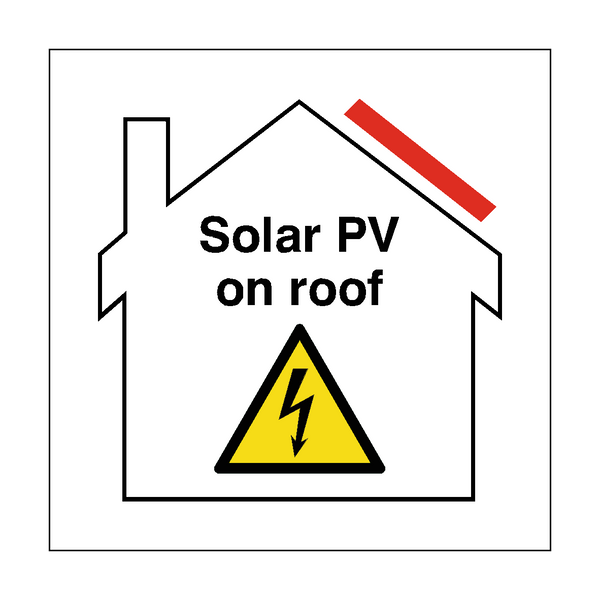 Solar PV On Roof Sticker