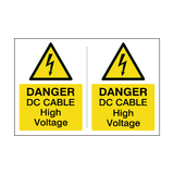 DC Cable High Voltage ( Cable Wrap ) PV Sticker