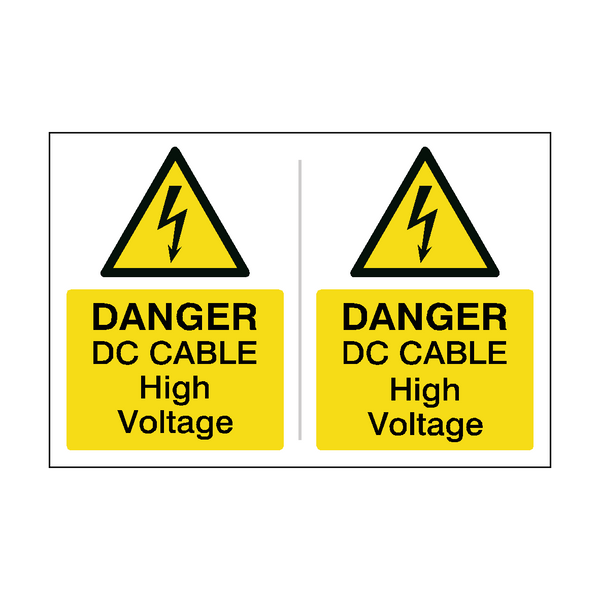 DC Cable High Voltage ( Cable Wrap ) PV Sticker
