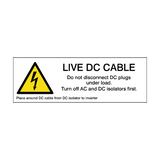 Live DC Cable - Place Around DC Cable Sticker