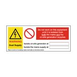 PV Dual Supply Electricity Meter Sticker
