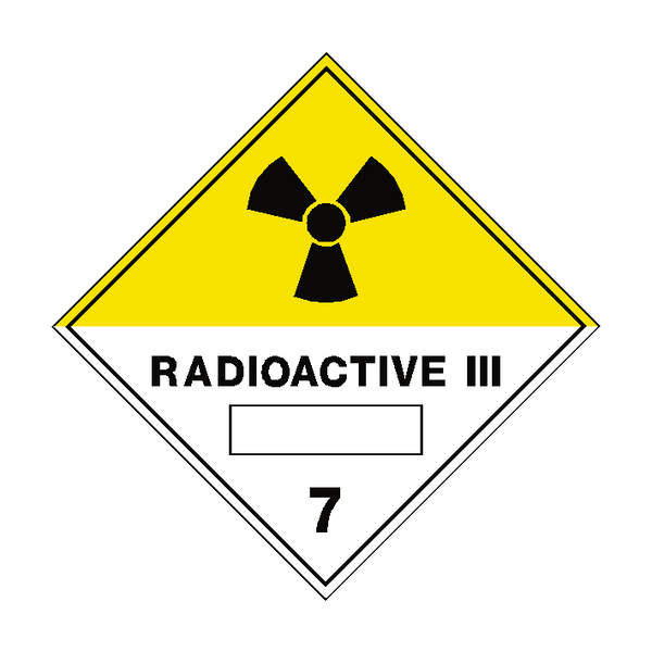 Radioactive III Sign | PVC Safety Signs