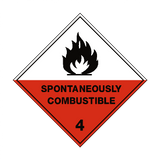 Spontaneously Combustible Sign | PVC Safety Signs