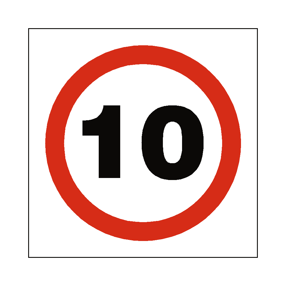 10 Mph Speed Sign | PVC Safety Signs