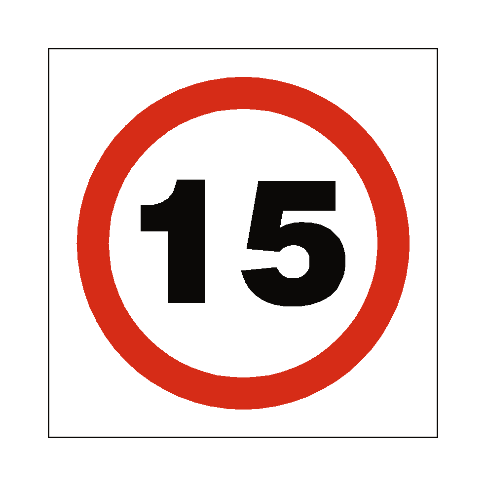 15 Mph Speed Sign | PVC Safety Signs