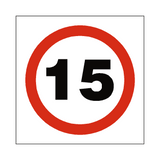 15 Mph Speed Sign - PVC Safety Signs