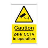 24hr Cctv Sign - PVC Safety Signs