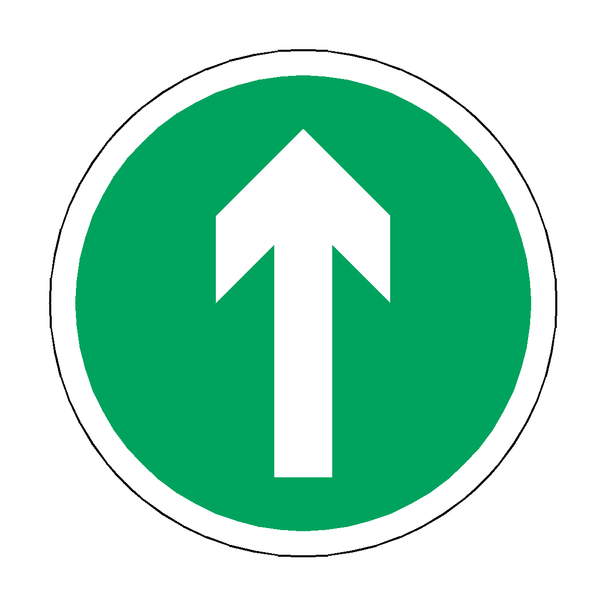 Green Arrow Floor Sticker | PVC Safety Signs