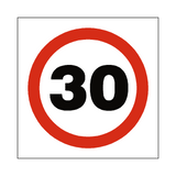 30 Mph Speed Sign - PVC Safety Signs
