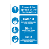 Coronavirus Prevention Sign - PVC Safety Signs