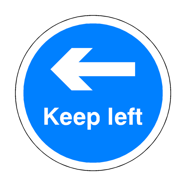 Keep Left Sticker Keep Left Floor Sticker - Blue
