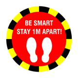Stay 1 Metre Apart Floor Sticker - Red - PVC Safety Signs