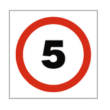 5 Mph Speed Sign - PVC Safety Signs