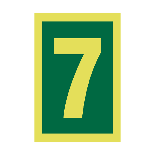 IMO Number 7 Sign Photoluminescent - PVC Safety Signs