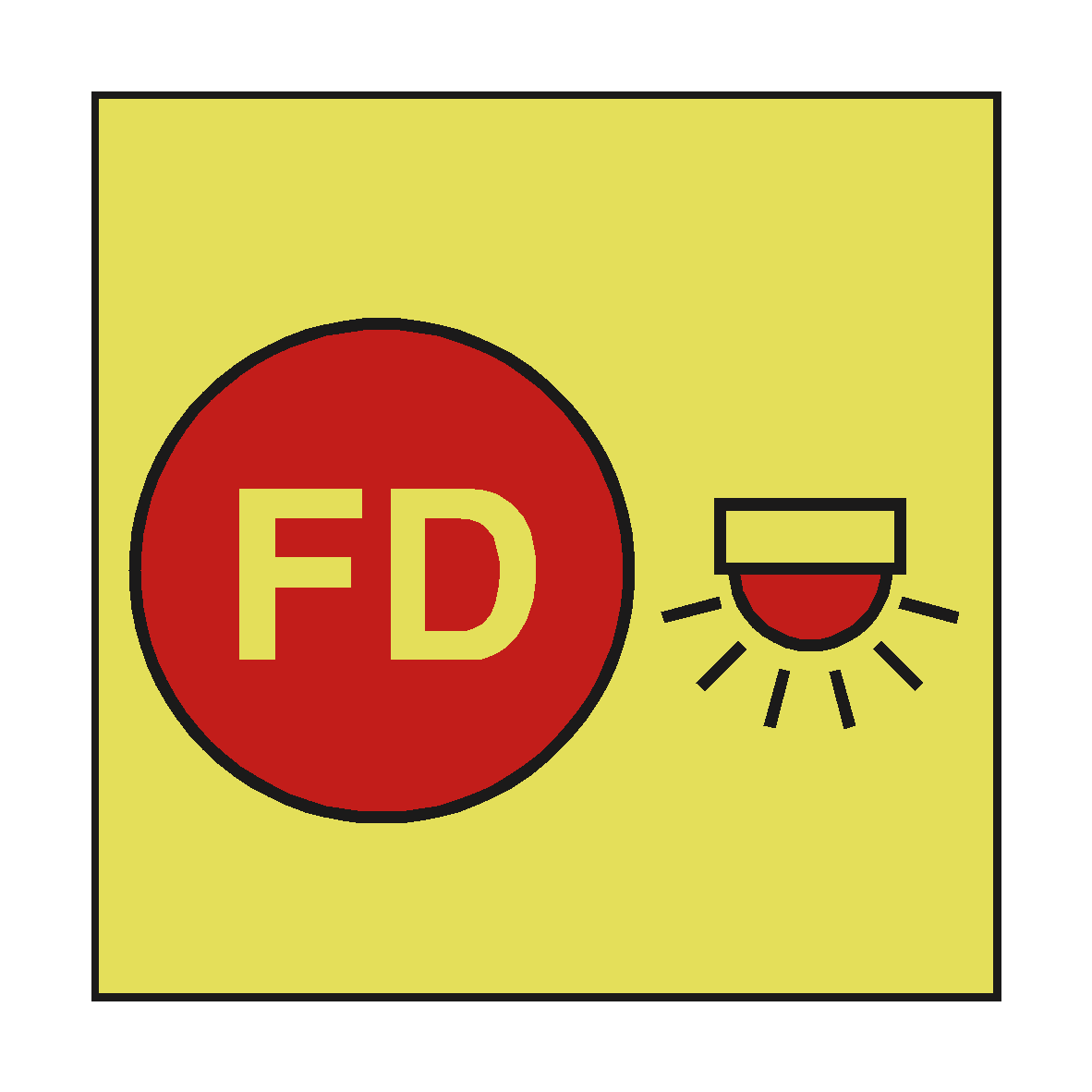 AREA PROTECTED AUTO FIRE ALARM | PVC Safety Signs