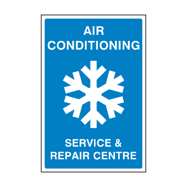 Air Con Garage Sign - PVC Safety Signs