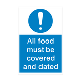 All Food Covered And Dated Sign - PVC Safety Signs
