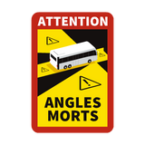 Blind Spot Angles Morts Coach / Bus Magnetic Sign - Safety-label.co.uk