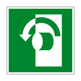 Anticlockwise to Open Symbol Sign - PVC Safety Signs
