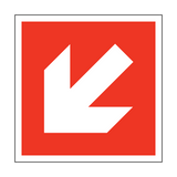 Arrow Safety Sign Down Left - PVC Safety Signs