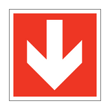 Arrow Safety Sign Down - PVC Safety Signs