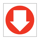 Arrow Sign Down - PVC Safety Signs