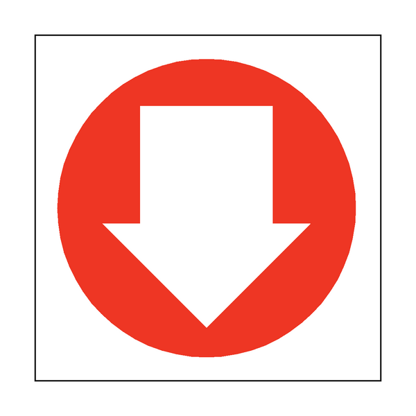 Arrow Sign Down | PVC Safety Signs