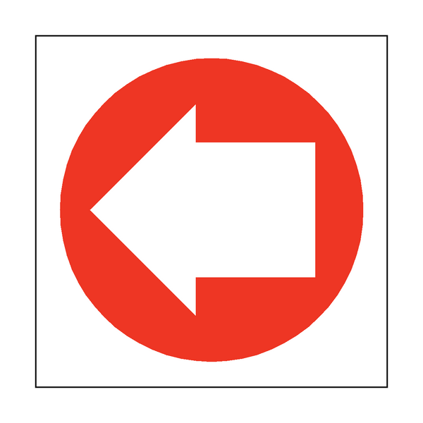 Arrow Sign Left - PVC Safety Signs