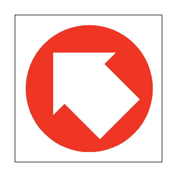 Arrow Sign Up Left - PVC Safety Signs