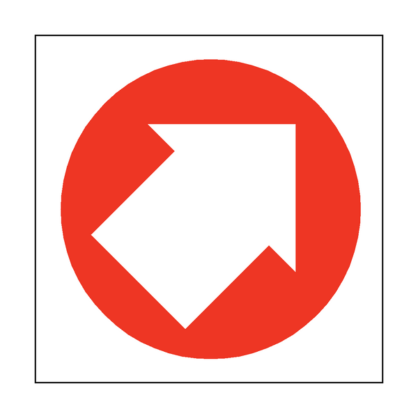 Arrow Sign Up Right - PVC Safety Signs