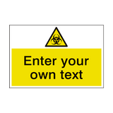 Biological Custom Safety Sign - PVC Safety Signs