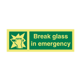 Break Glass IMO Safety Sign - PVC Safety Signs