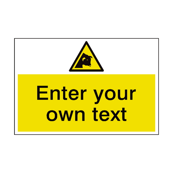 Bull Warning Custom Safety Sign - PVC Safety Signs