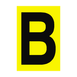 Letter B Yellow Sign - PVC Safety Signs