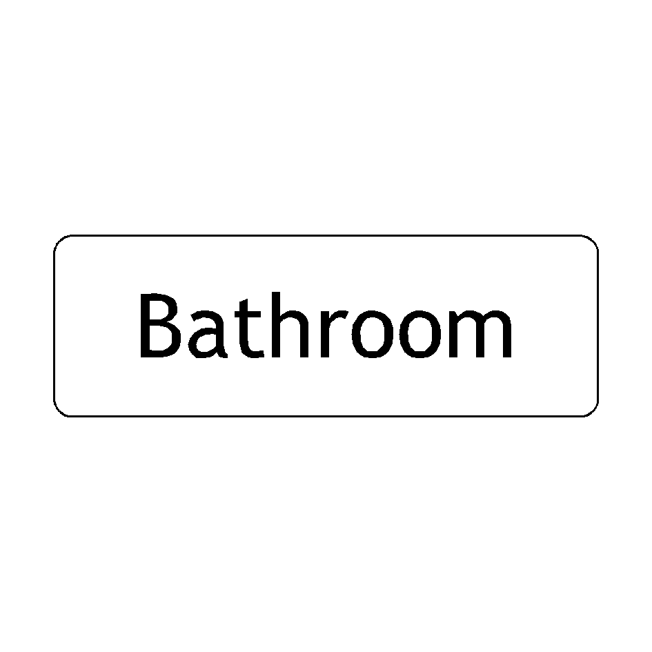 Bathroom Door Sign PVC Safety Signs