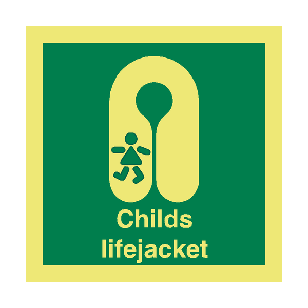 Child Lifejacket Safety Sign - PVC Safety Signs