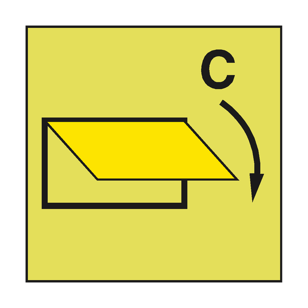 CLOSING DEVICE FOR CARGO SPACES IN/OUTLET | PVC Safety Signs