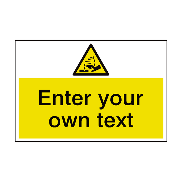 Corrosive Custom Safety Sign - PVC Safety Signs
