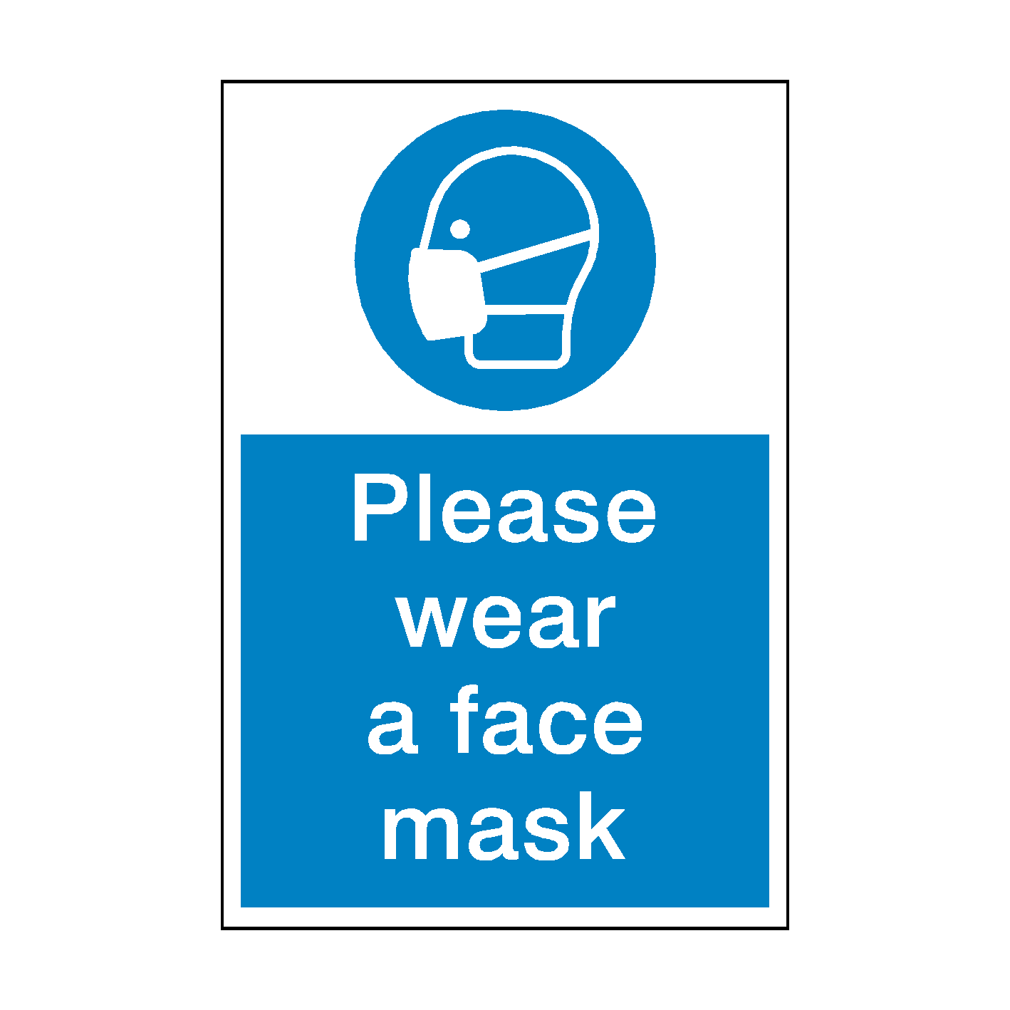 Wear Face Masks Sign | Hygiene & COVID-19 Prevention