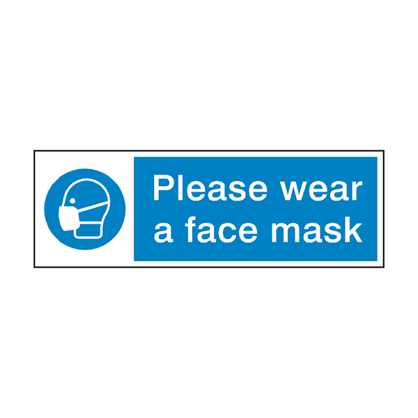 Wear Face Masks Safety Sign - PVC Safety Signs